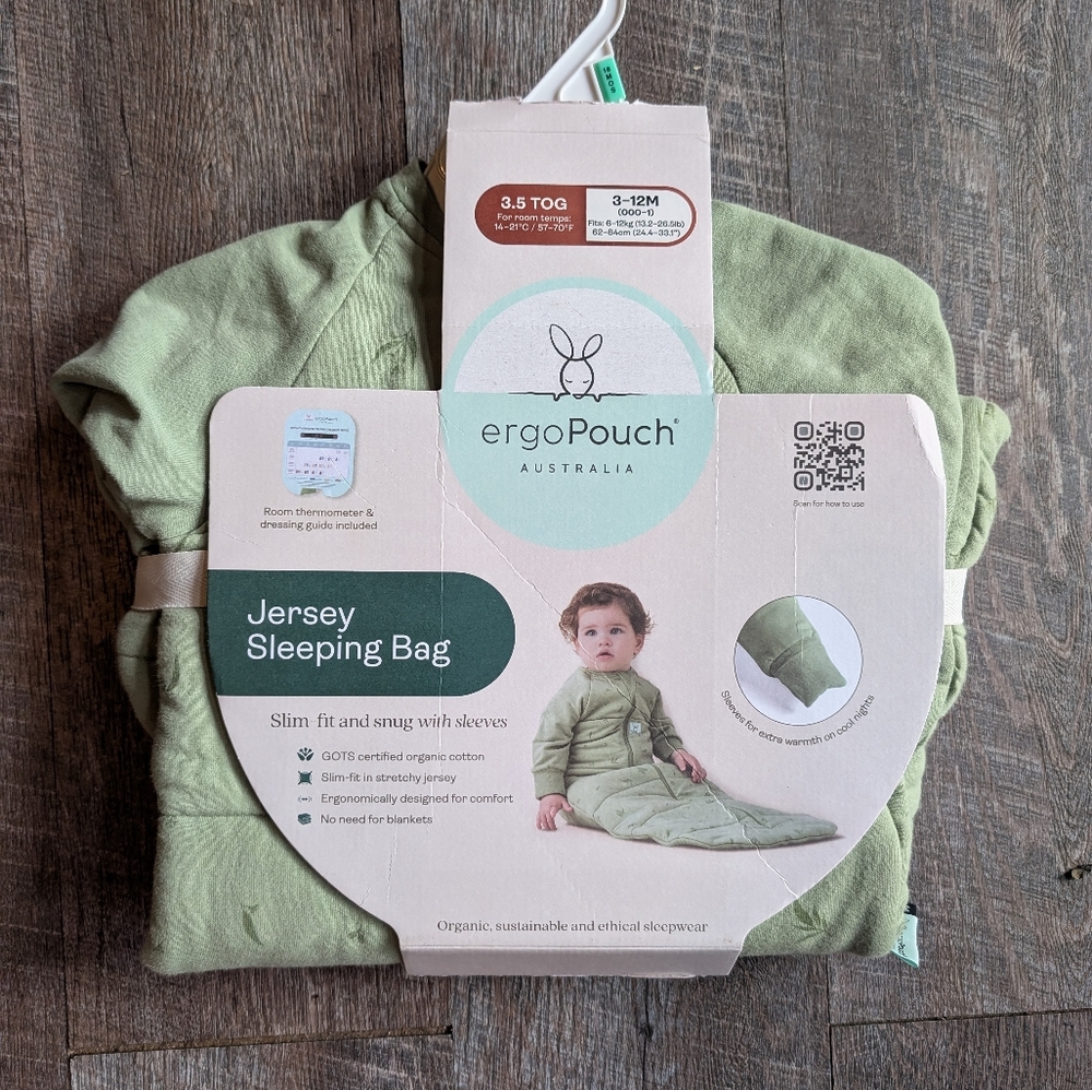 ergoPouch Jersey Sleeping Bag in Green